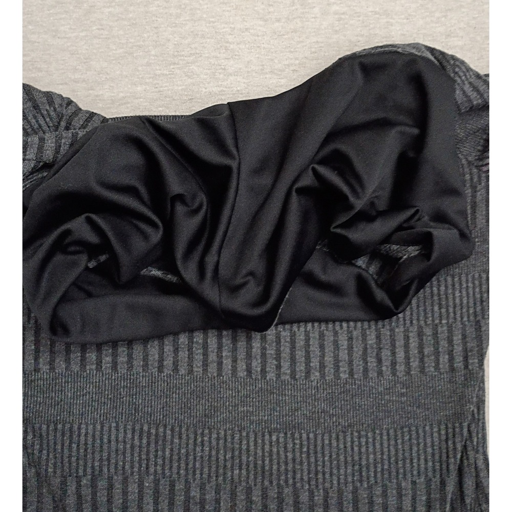 Frank Lyman Grey Cowl Neck Belted Tunic Sweater Greek‎ Key Buckle Size 4 Y2K - Picture 6 of 8